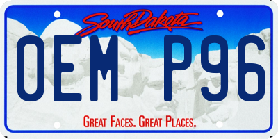 SD license plate 0EMP96