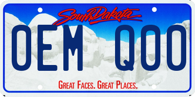 SD license plate 0EMQ00