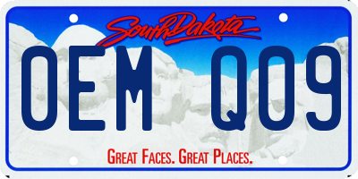 SD license plate 0EMQ09