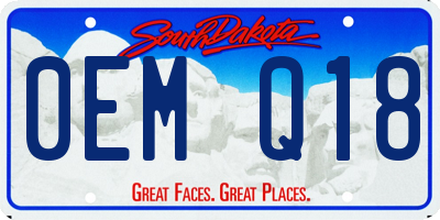 SD license plate 0EMQ18