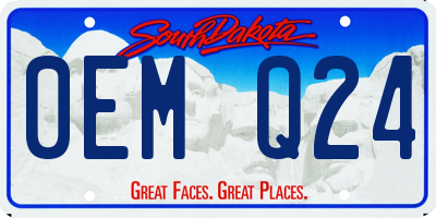 SD license plate 0EMQ24