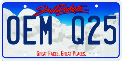 SD license plate 0EMQ25