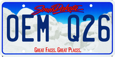 SD license plate 0EMQ26