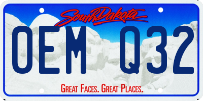 SD license plate 0EMQ32
