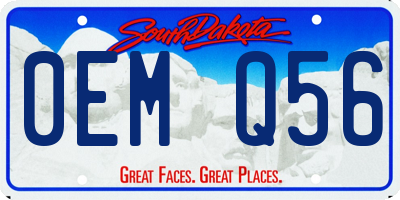 SD license plate 0EMQ56