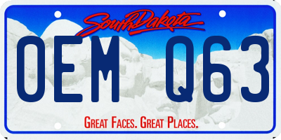 SD license plate 0EMQ63