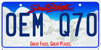 SD license plate 0EMQ70
