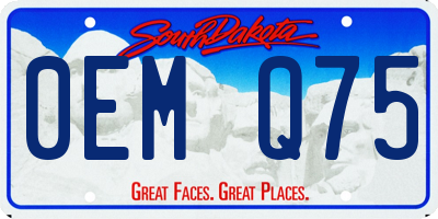 SD license plate 0EMQ75
