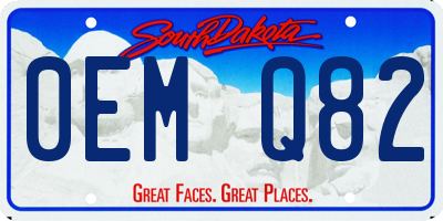 SD license plate 0EMQ82
