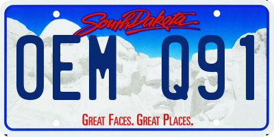 SD license plate 0EMQ91
