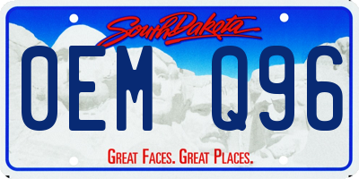 SD license plate 0EMQ96