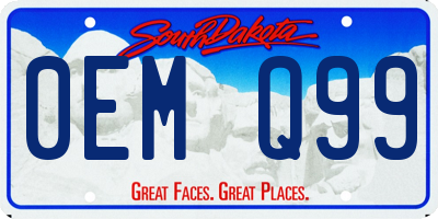 SD license plate 0EMQ99