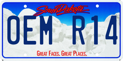 SD license plate 0EMR14