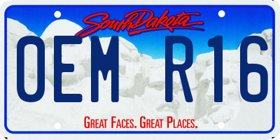 SD license plate 0EMR16