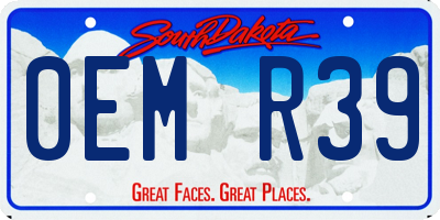 SD license plate 0EMR39