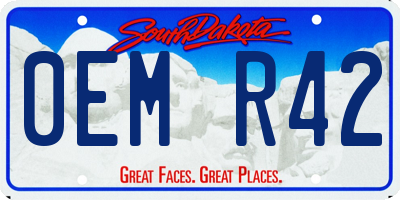 SD license plate 0EMR42