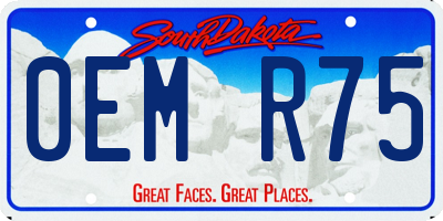 SD license plate 0EMR75
