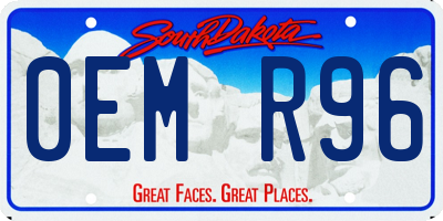 SD license plate 0EMR96