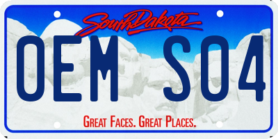SD license plate 0EMS04