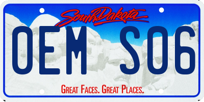 SD license plate 0EMS06