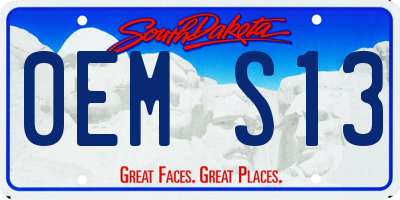 SD license plate 0EMS13
