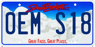 SD license plate 0EMS18