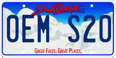 SD license plate 0EMS20