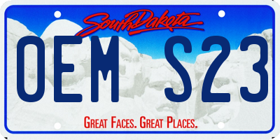 SD license plate 0EMS23