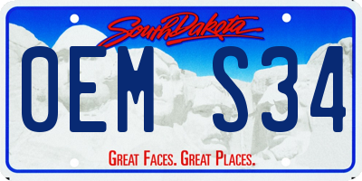 SD license plate 0EMS34