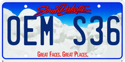 SD license plate 0EMS36