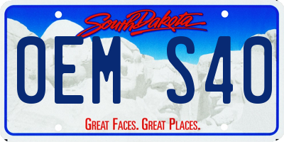 SD license plate 0EMS40