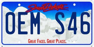 SD license plate 0EMS46