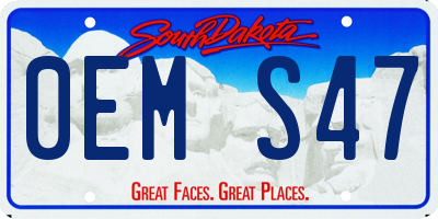 SD license plate 0EMS47