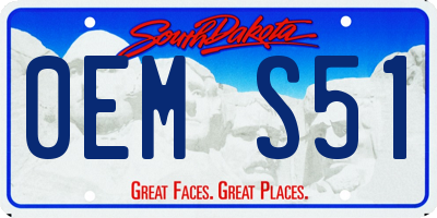 SD license plate 0EMS51