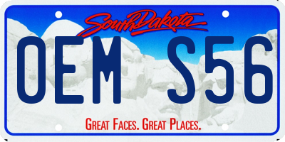 SD license plate 0EMS56
