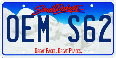 SD license plate 0EMS62