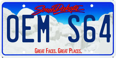 SD license plate 0EMS64