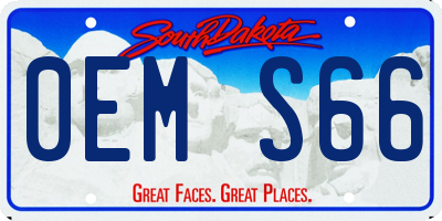SD license plate 0EMS66