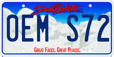 SD license plate 0EMS72