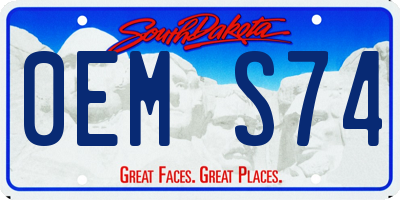 SD license plate 0EMS74