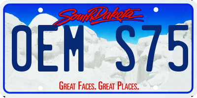 SD license plate 0EMS75
