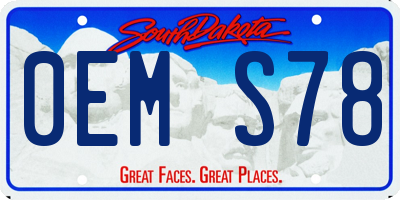 SD license plate 0EMS78
