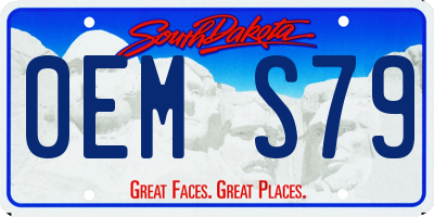 SD license plate 0EMS79