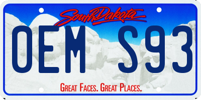 SD license plate 0EMS93