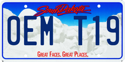 SD license plate 0EMT19