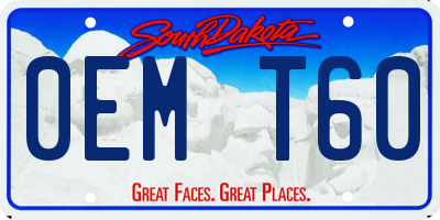 SD license plate 0EMT60