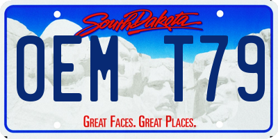 SD license plate 0EMT79