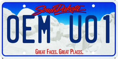 SD license plate 0EMU01
