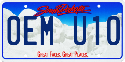 SD license plate 0EMU10