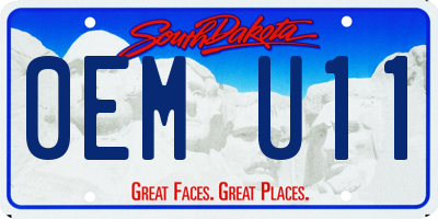 SD license plate 0EMU11
